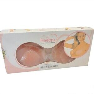 Freebra Size A Cup Strapless Backless Adhesive Silicone Nude Bra & Nipple Covers